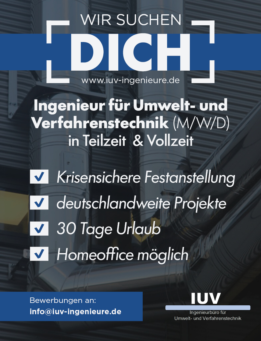 JOBS STRALSUND ALTSTADT: Ingenieur für Umwelt- und Verfahrenstechnik (m/w/d)